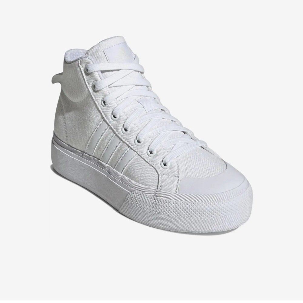 Adidas Women’s Bravada 2.0 Mid Platform Skateboarding Sneakers White